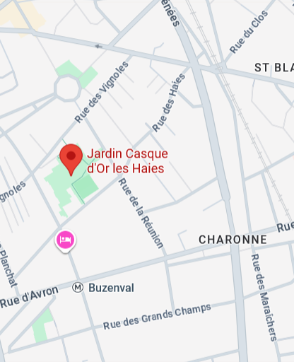 Giardino Casco d'oro, Parigi, mappa